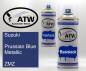 Preview: Suzuki, Prussian Blue Metallic, ZMZ: 400ml Sprühdose + 400ml Klarlack - Set, von ATW Autoteile West.